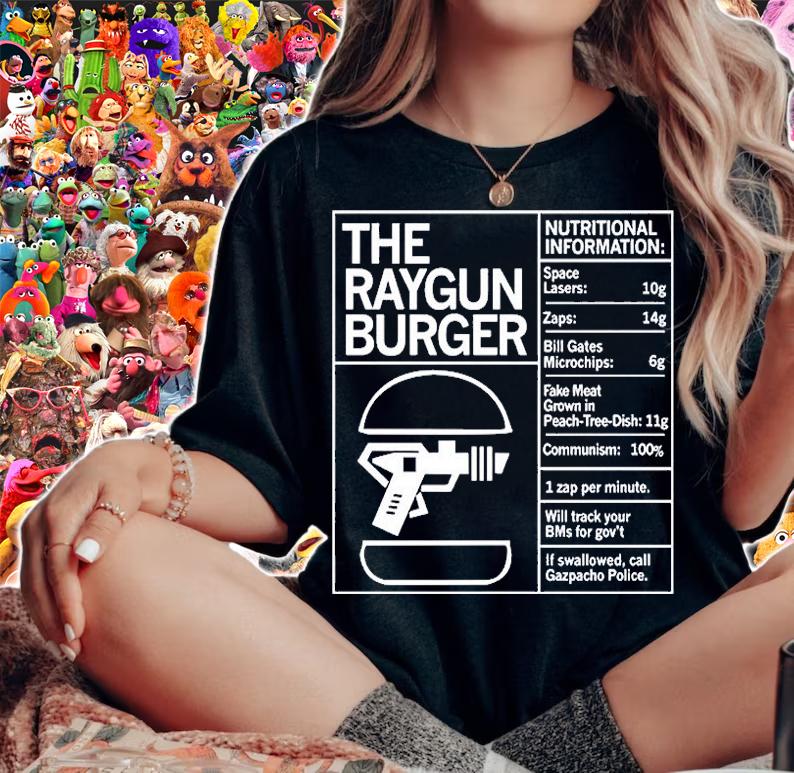 The Raygun Burger Nutritional Information Gazpacho Police Peach Tree Dish T-Shirt t-shirt