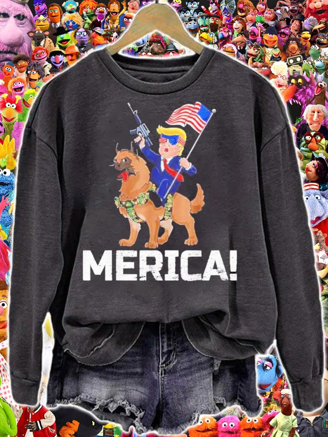 Trump Merica Belgian Malinois Dog American Hero 4th Of July Shirt t-shirt sweatshirt