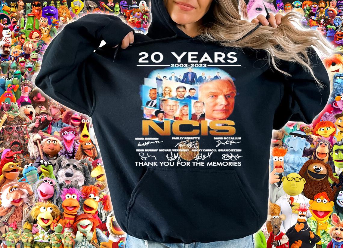 20 Years 2003-2023 NCIS Signatures Thank You For The Memories Shirt t-shirt