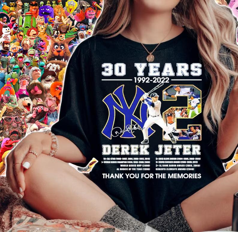 30 Years 1992-2022 Derek Jeter Signatures Thank You For The Memories Shirt t-shirt woman shirt
