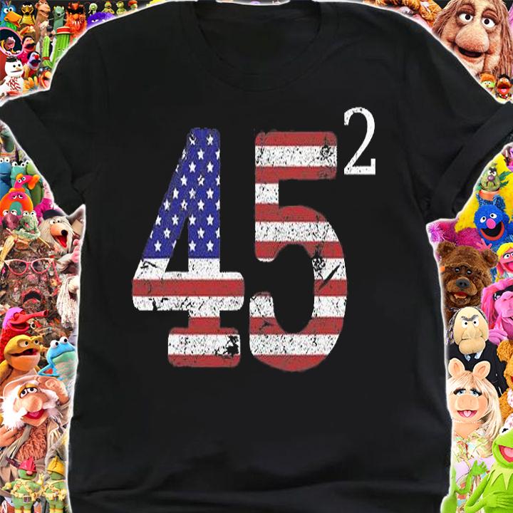 45 Squared Second Term For Trump 2020 USA Flag Vintage T-Shirt t-shirt shirt