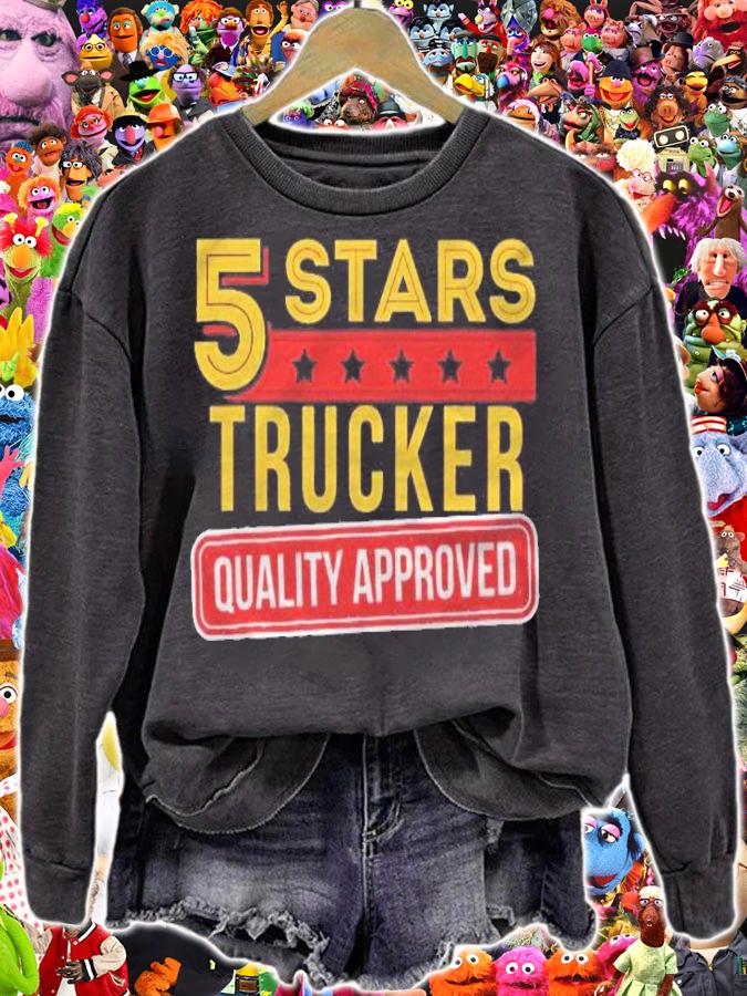 5 Stars Trucker Funny Truck Driver & Teamster Gift Shirt t-shirt sweatshirt