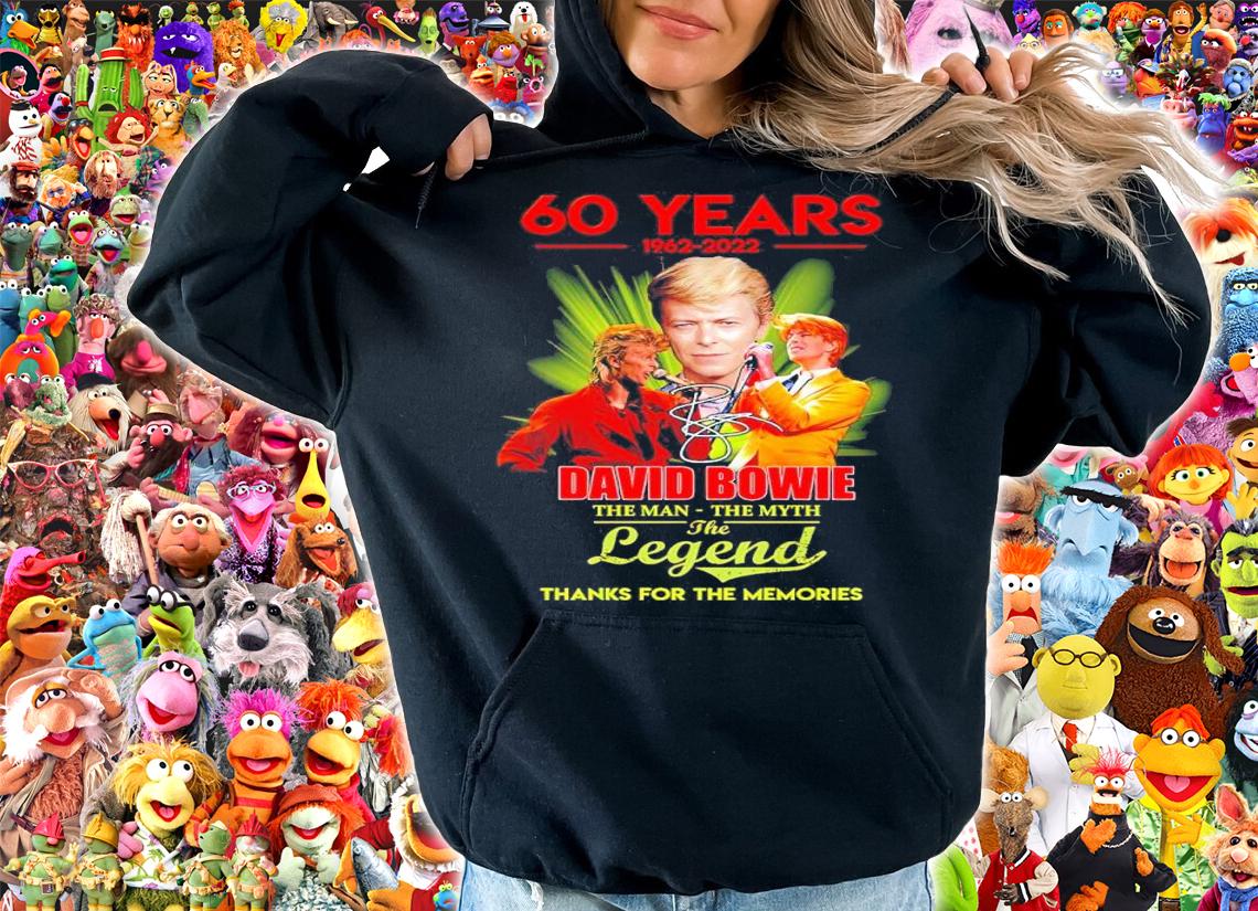 60 Years 1962-2022 David Bowie The Man The Myth The Legend Signatures Thank You For The Memories Shirt t-shirt hoodie