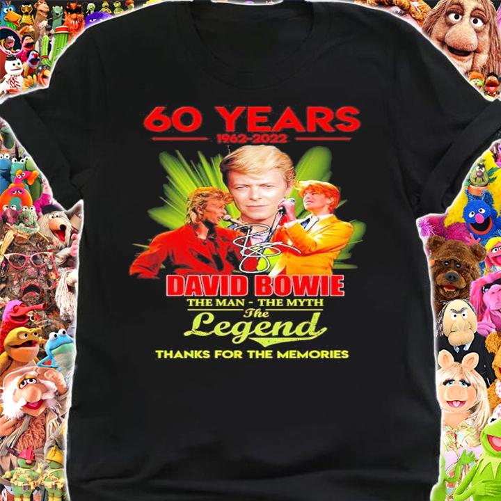 60 Years 1962-2022 David Bowie The Man The Myth The Legend Signatures Thank You For The Memories Shirt t-shirt shirt