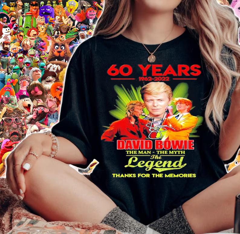60 Years 1962-2022 David Bowie The Man The Myth The Legend Signatures Thank You For The Memories Shirt t-shirt woman shirt