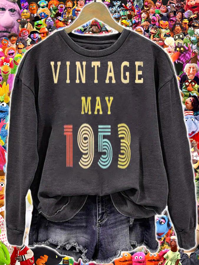 69 Years Old Birthday Gift Vintage 1953 May shirt t-shirt sweatshirt