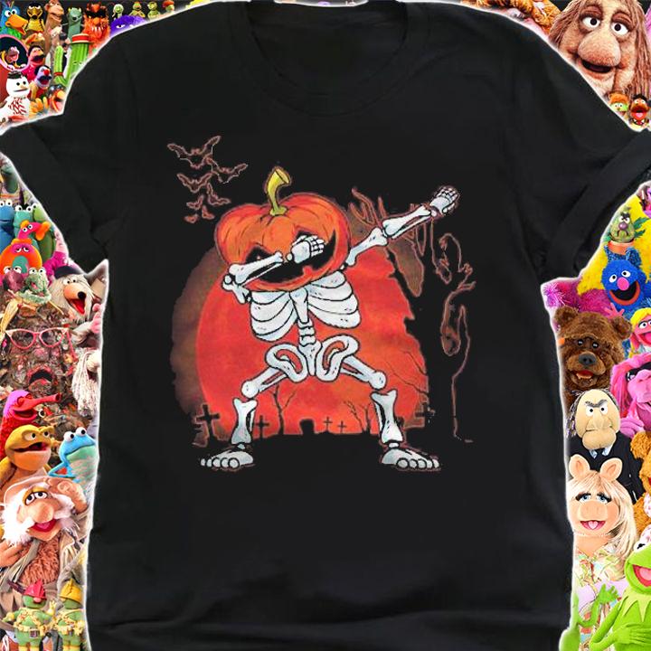 A Halloween Boys Kids Dabbing Skeleton Scary Pumpkin Costume Shirt t-shirt shirt