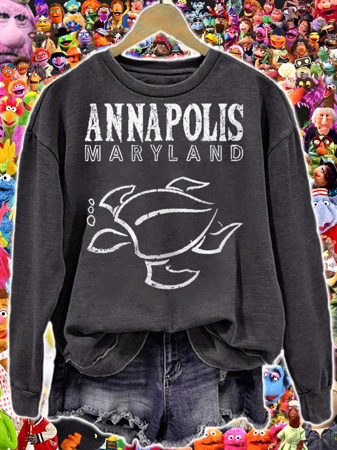 Annapolis Maryland Sea Turtle Watching Souvenir Tank Top shirt t-shirt