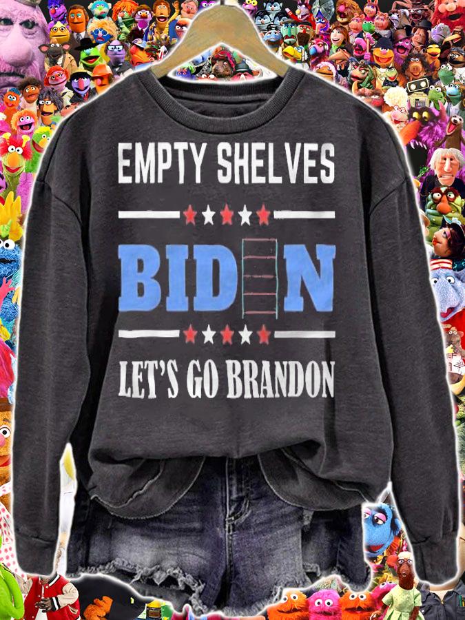 Anti President empty Shelves Joe Biden Let's Go Brandon Anti President Impeach Biden T-Shirt t-shirt