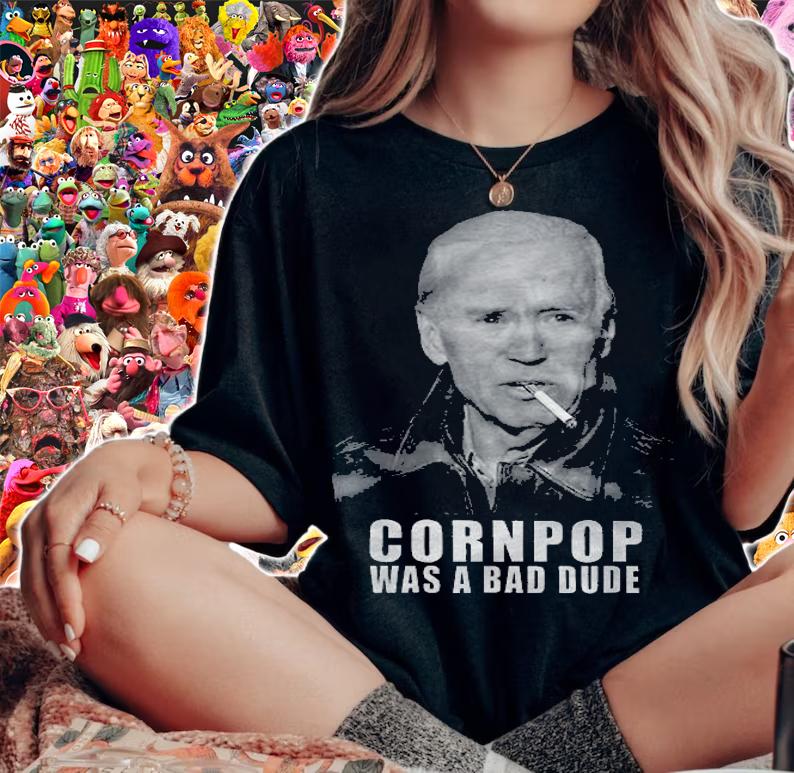 Biden Cornpop Was A Bad Dude Joe Biden Smoke T-Shirt t-shirt