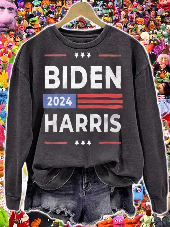 Biden Harris 2024 President American Flag Joe Biden Kamala T-Shirt t-shirt sweatshirt