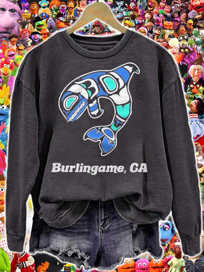 Burlingame CA Native American Tribal Orca shirt t-shirt
