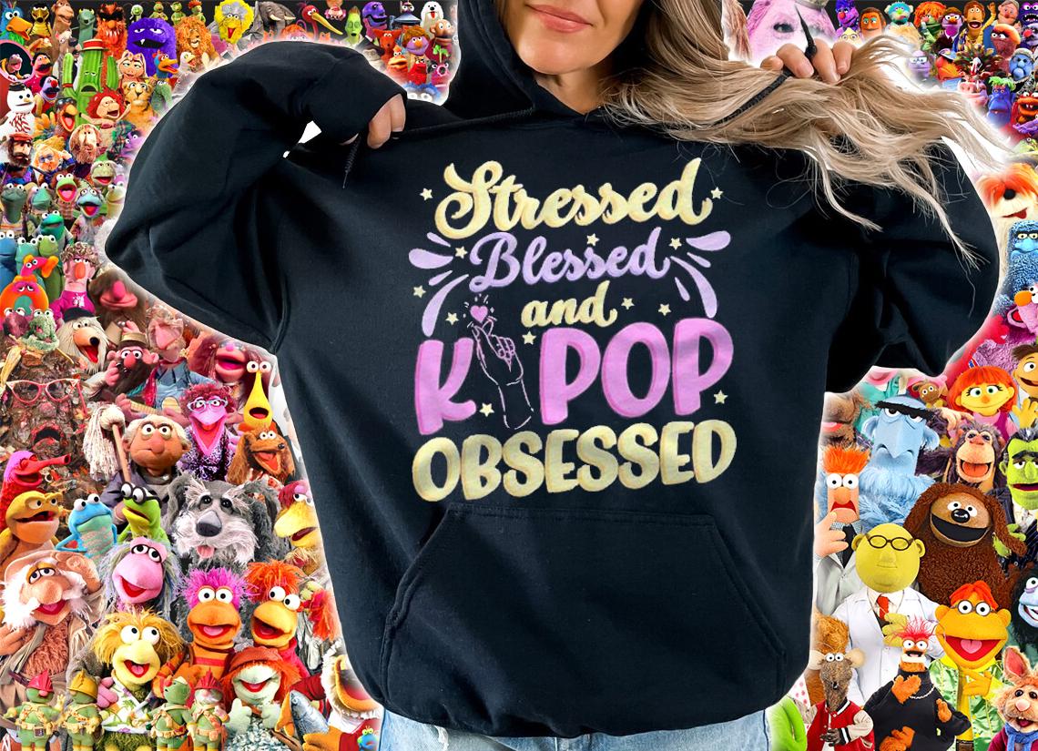 Blessed Stressed K Pop Obsessed Idol Korean Pop Music Lover Shirt t-shirt hoodie