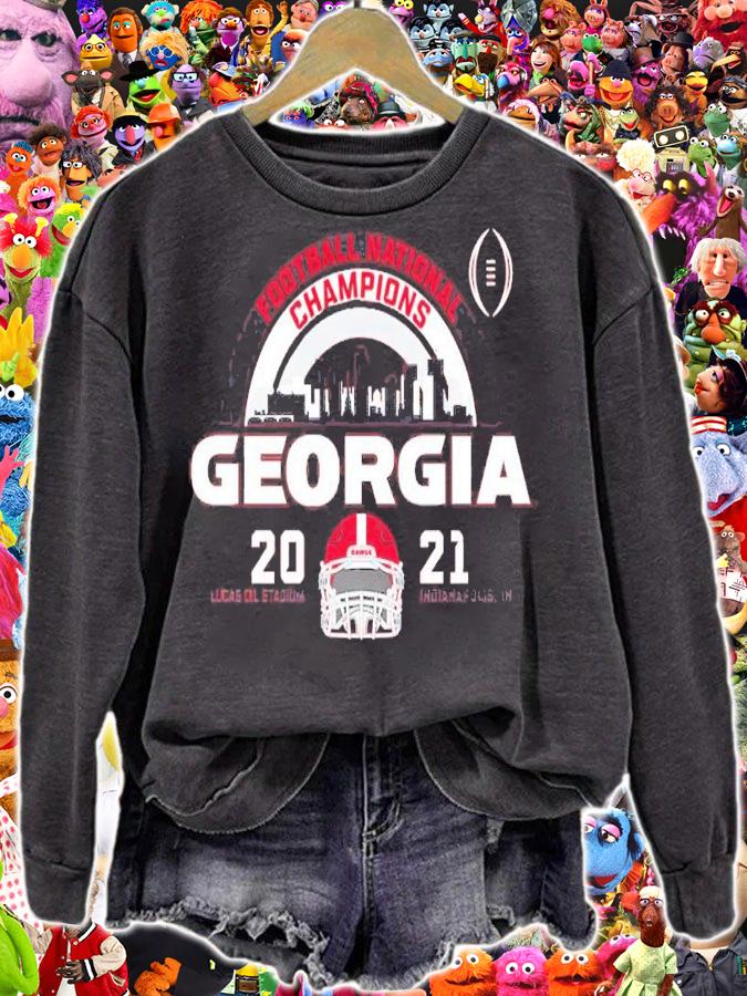 Blue 84 Georgia Bulldogs College Football Playoff 2021 National Champions Schedule Shirt t-shirt