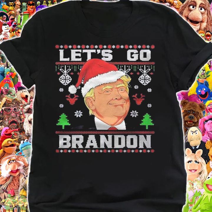 Funny Ugly Christmas Lets Go Brandon Trump Shirt t-shirt