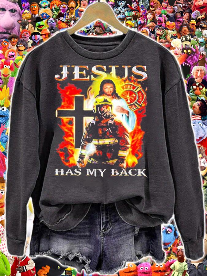 Jesus Has My Back Firefighter T-Shirt t-shirt