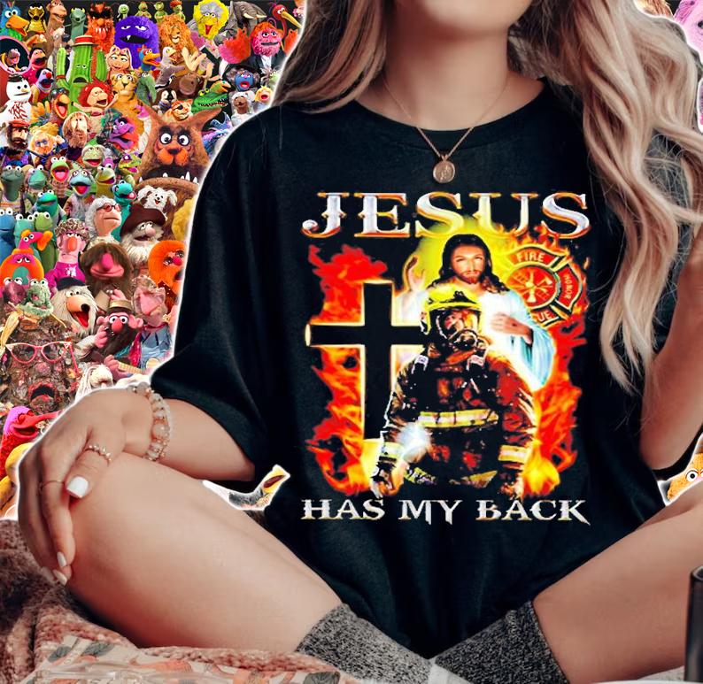Jesus Has My Back Firefighter T-Shirt t-shirt