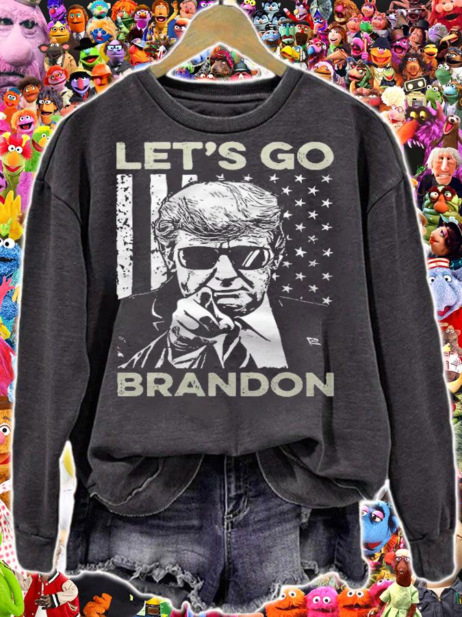 Let's Go Brandon Funny FJB Support Trump T-Shirt t-shirt sweatshirt