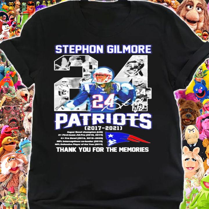 Stephon Gilmore Patriots 2017-2021 Signatures Thank You For The Memories Shirt t-shirt shirt