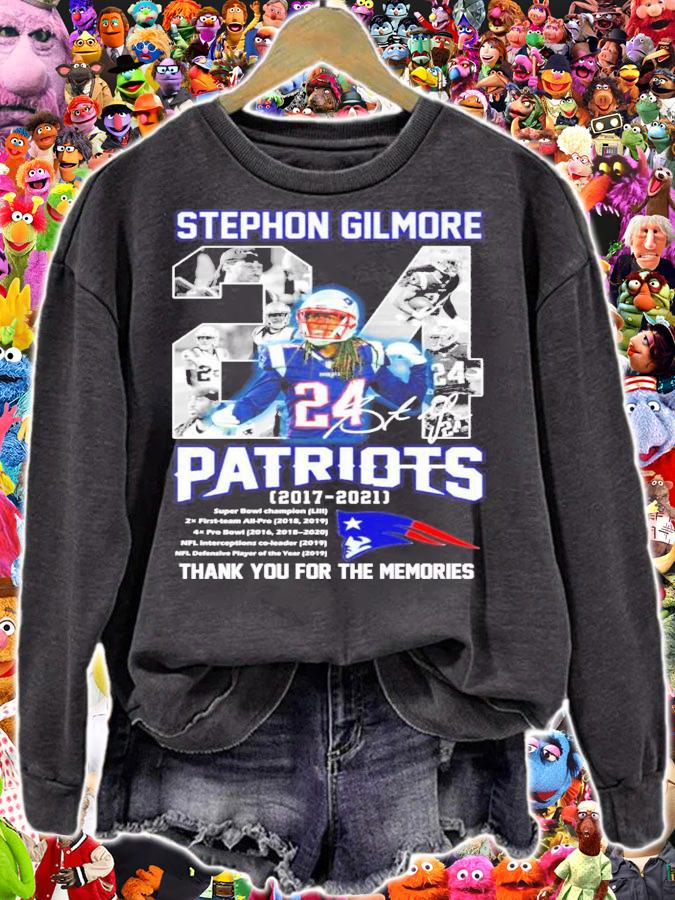 Stephon Gilmore Patriots 2017-2021 Signatures Thank You For The Memories Shirt t-shirt sweatshirt