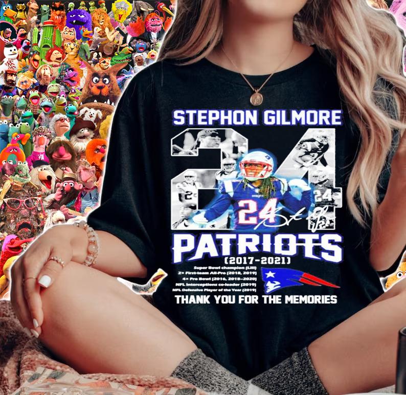 Stephon Gilmore Patriots 2017-2021 Signatures Thank You For The Memories Shirt t-shirt woman shirt