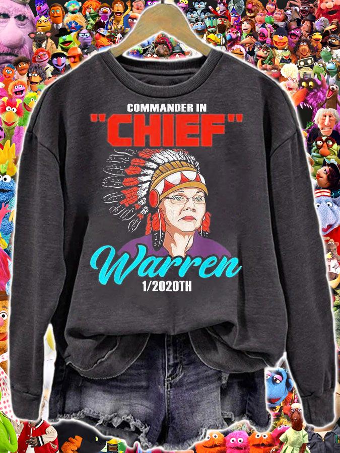TRUMP Rally Gear Anti Elizabeth Warren Pocahontas Chief T-Shirt t-shirt