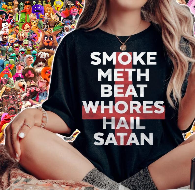 Halloween Smoke Meth Beat Whores Hail Satan Religious Pullover T-shirt t-shirt