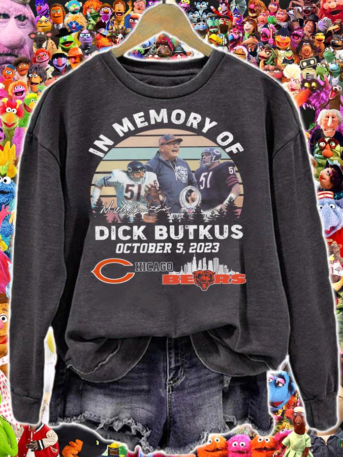 In Memory Of Dick Butkus October 5 2023 Chicago Bears Vintage Sunset t-shirt sweatshirt