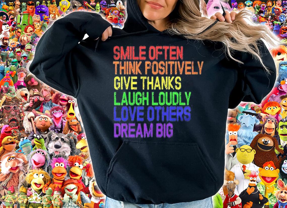 Positive Mindset Saying Smile Often Think Positively Shirt t-shirt hoodie