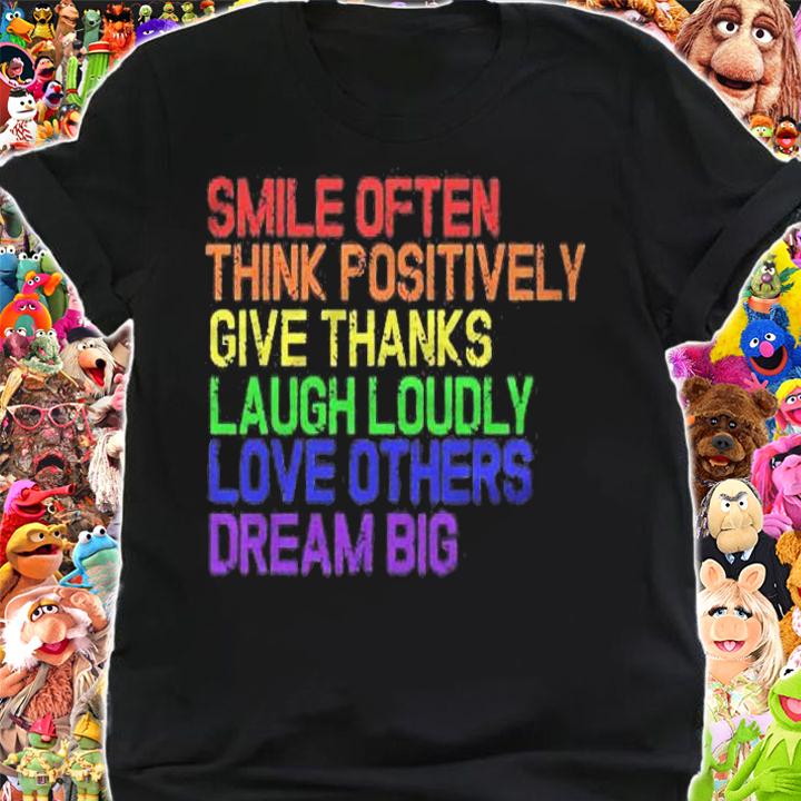Positive Mindset Saying Smile Often Think Positively Shirt t-shirt shirt