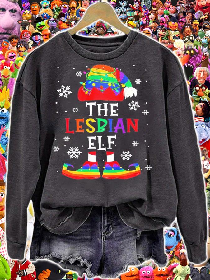 The Lesbian Elf Christmas Shirt t-shirt