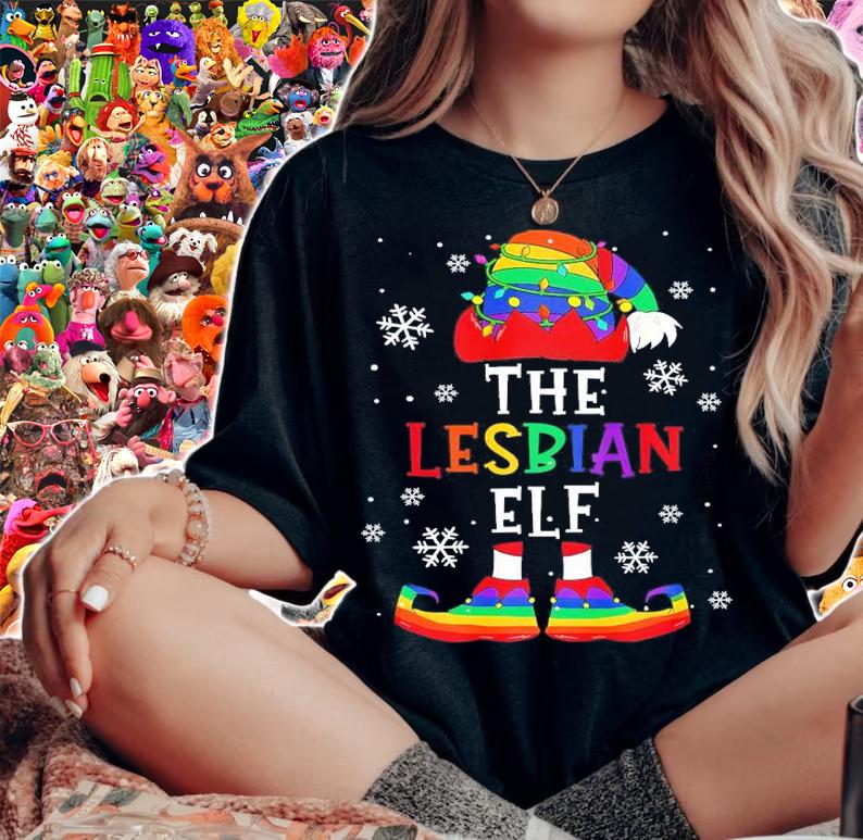 The Lesbian Elf Christmas Shirt t-shirt