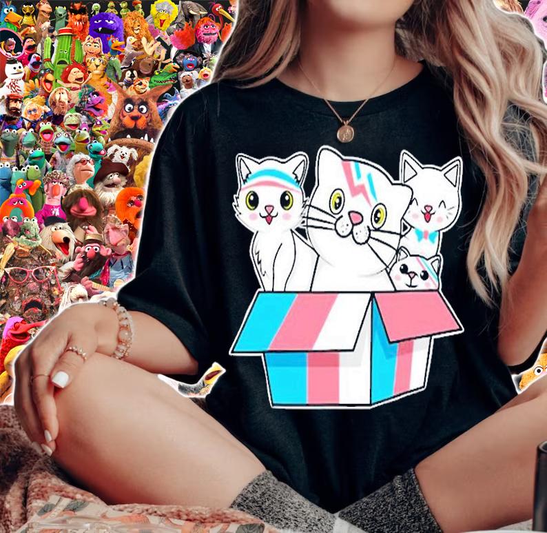 Transgender Cat Kitten Pet Lgbtq Transsexual Pride Kawaii T-Shirt t-shirt woman shirt