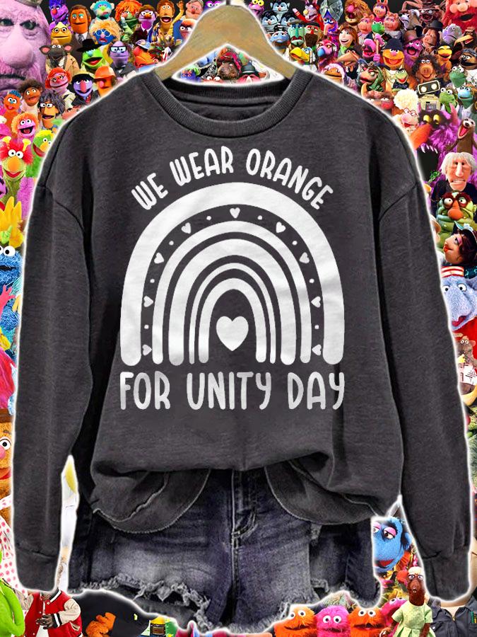 Unity Day Orange We Wear Orange For Unity Day Rainbow Shirt t-shirt sweatshirt