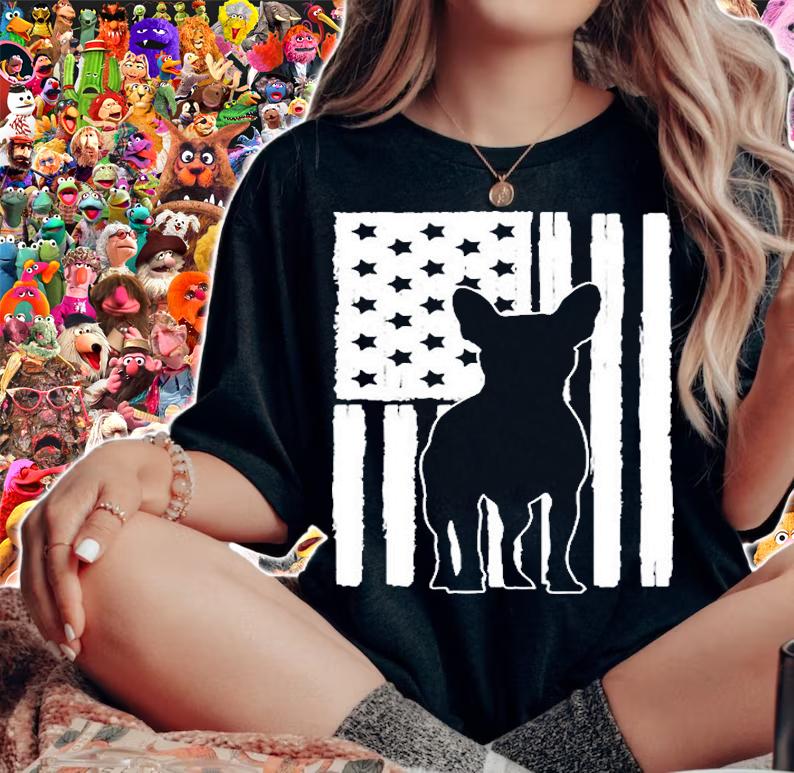 Usa American Flag French Bulldog Dog Lover Theme Design T-Shirt t-shirt woman shirt