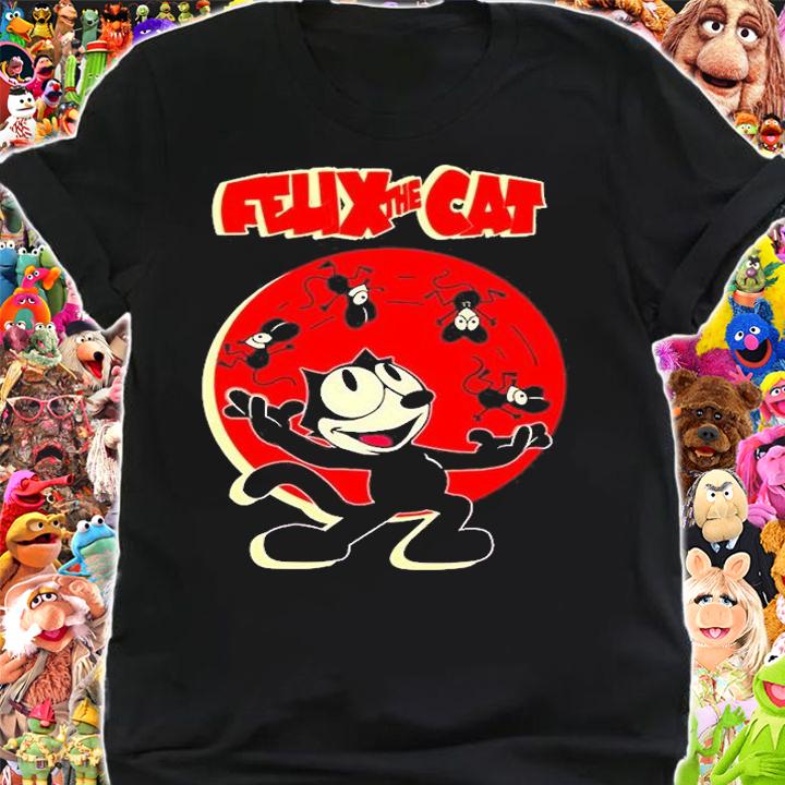 Juggling Mice Felix Cat Cartoon Red Old School Retro Style T-Shirt t-shirt shirt