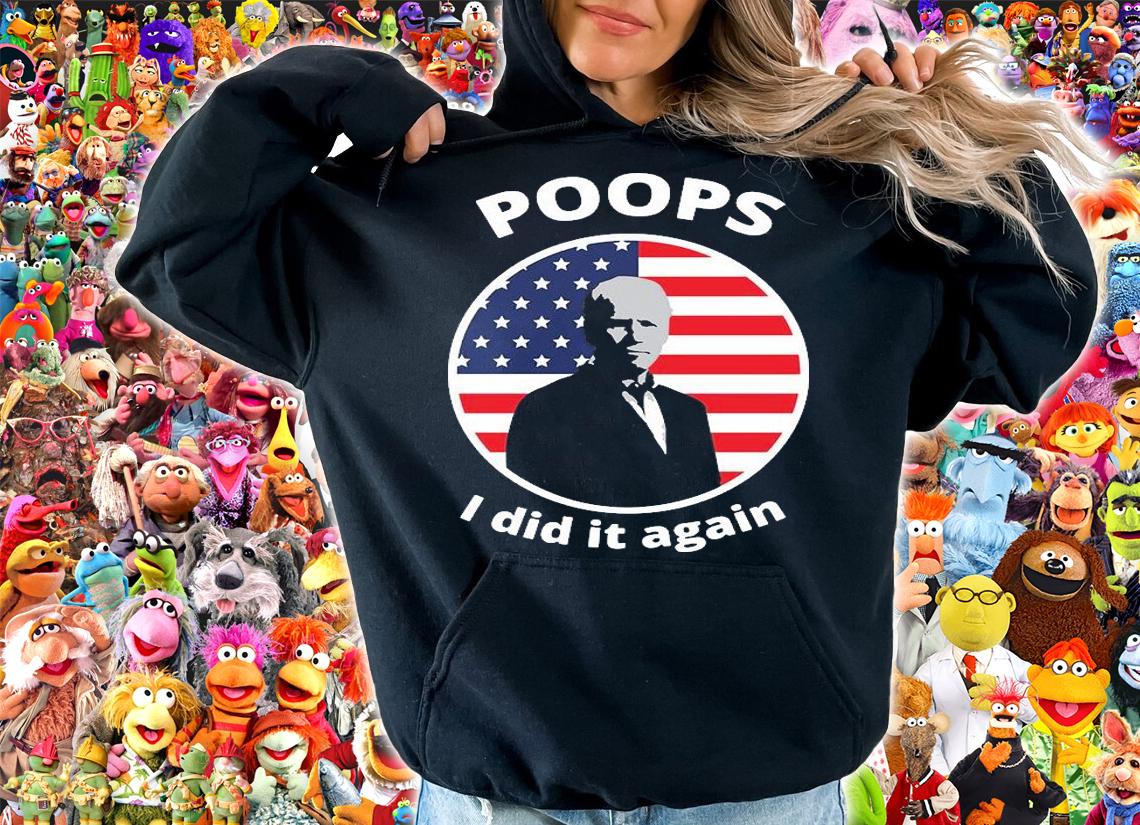 Poops I Did It Again Biden US Flag T-Shirt t-shirt