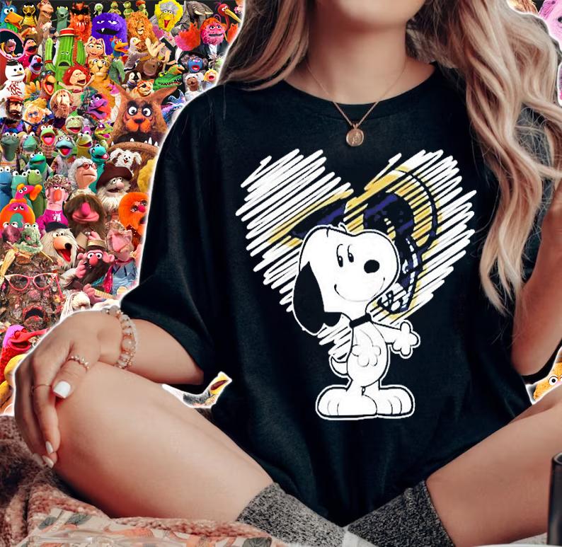 Snoopy In My Heart Los Angeles Rams T-Shirt t-shirt