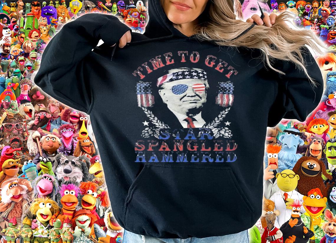 Time To Get Star Spangled Hammered 4th July Trump T-Shirt t-shirt