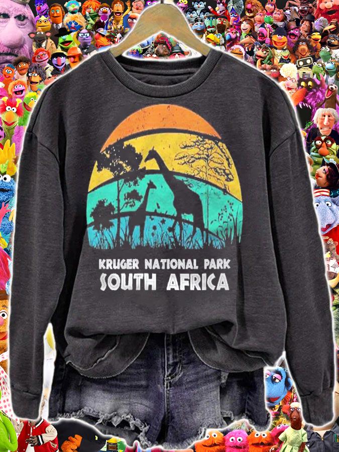 Womens Vintage Retro Kruger National Park South Africa Africa Safari Shirt t-shirt