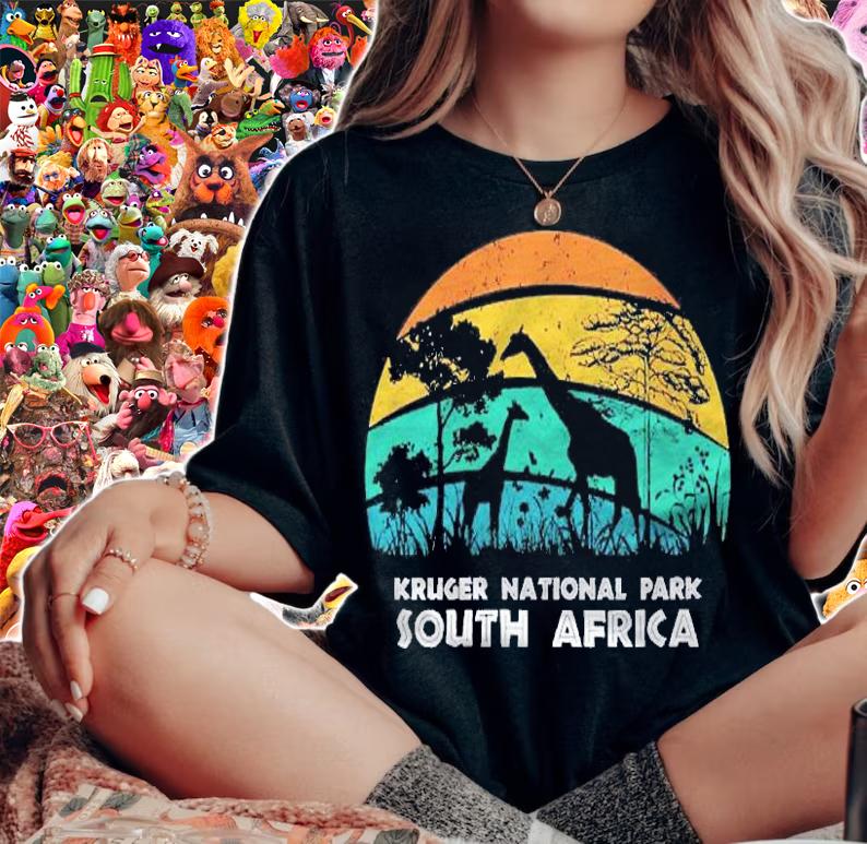 Womens Vintage Retro Kruger National Park South Africa Africa Safari Shirt t-shirt