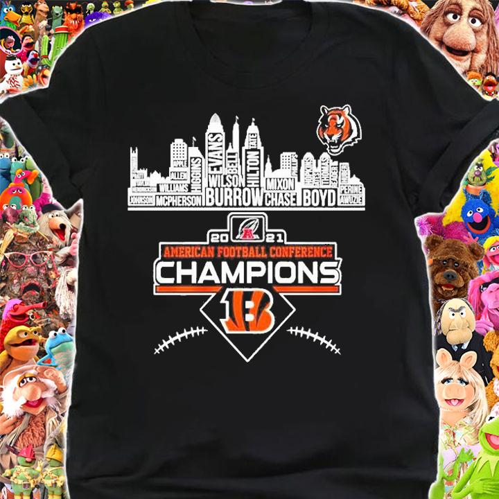 Cincinnati Bengals Wilson Burrow America Football Conference Champions 2022 T-Shirt t-shirt shirt