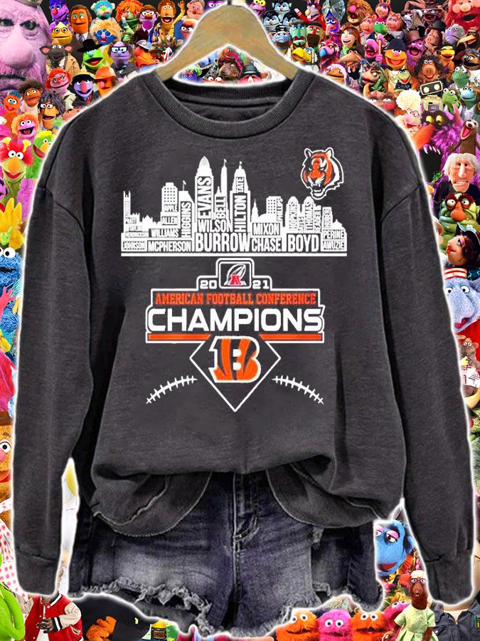 Cincinnati Bengals Wilson Burrow America Football Conference Champions 2022 T-Shirt t-shirt sweatshirt