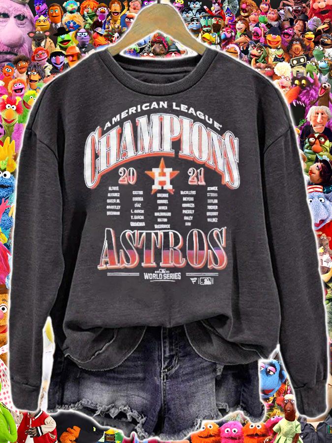 Houston Astros Baseball Teams Players 2021 World Series American League Champions T-Shirt t-shirt sweatshirt