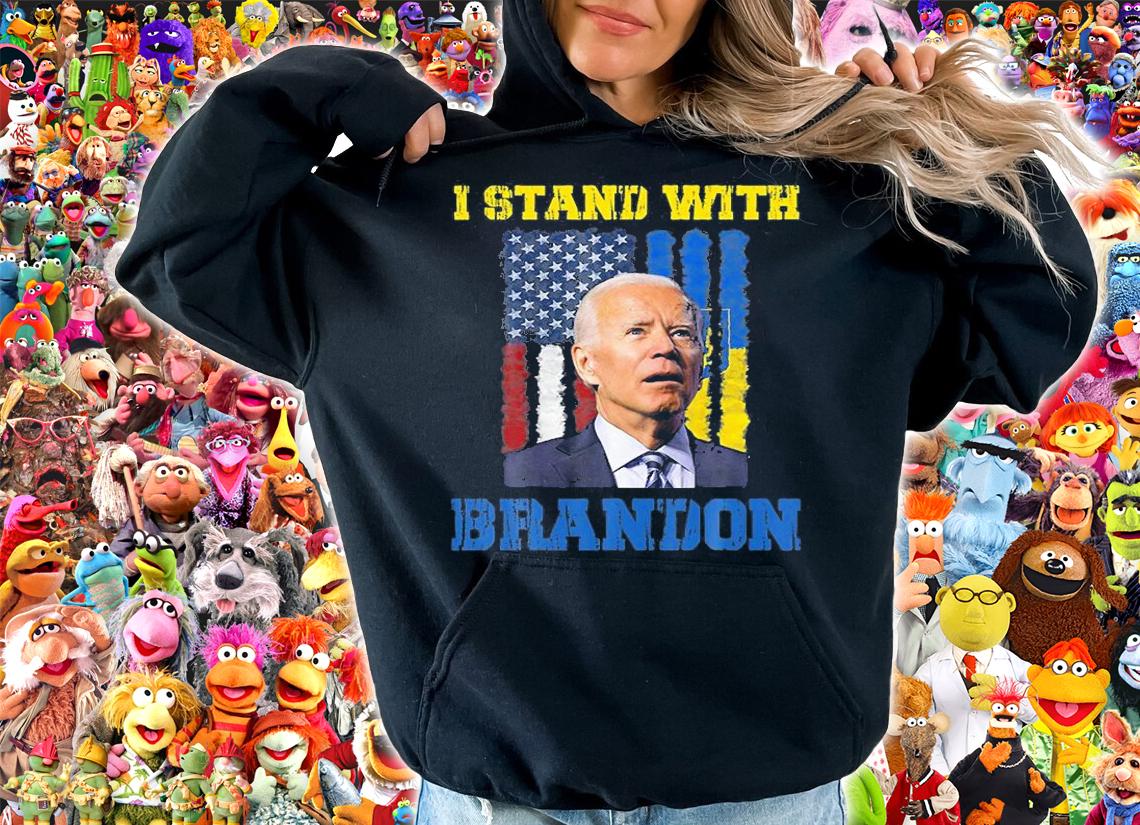 I Stand With Brandon Confused Biden I Stand With Ukraine USA Flag Vintage T-Shirt t-shirt hoodie