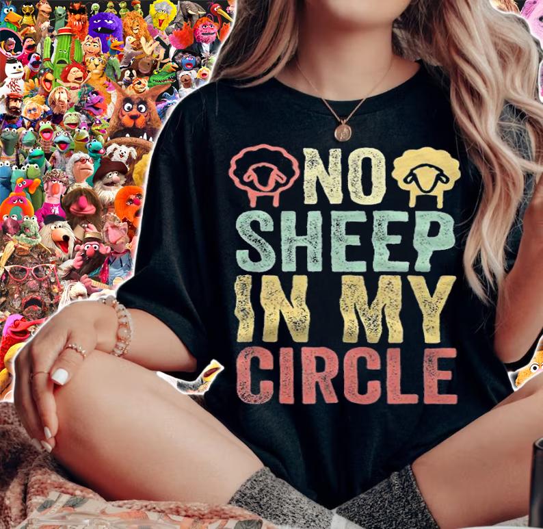 No Sheep In My Circle Vintage Funny Mystery Alien Sheep T-Shirt t-shirt woman shirt