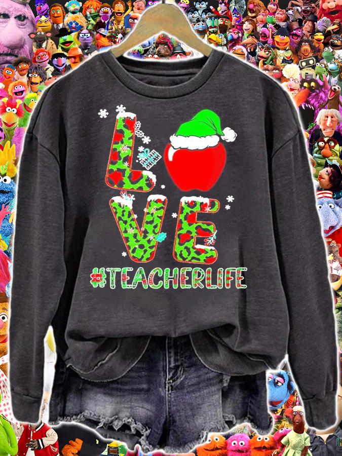 Teacher Life Love Christmas T-Shirt t-shirt sweatshirt