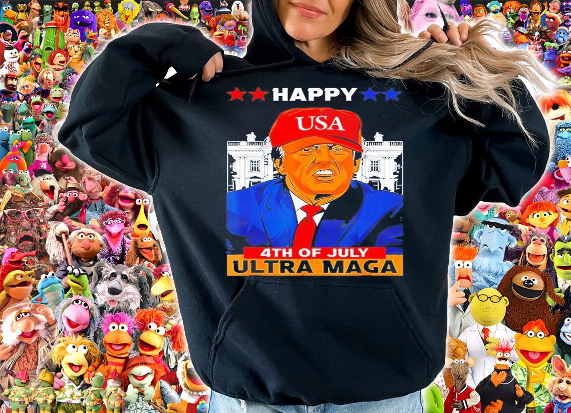 Ultra Maga Trump, Happy 4th of July American Flag T-Shirt t-shirt hoodie