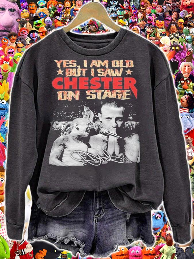 Yes I Am Old But I Saw Chester On Stage Signatures Shirt t-shirt sweatshirt