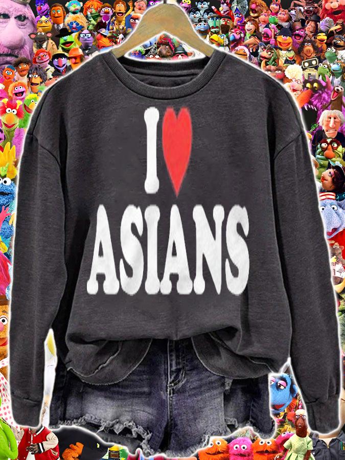 I Love Asians Heart Premium Shirt t-shirt sweatshirt